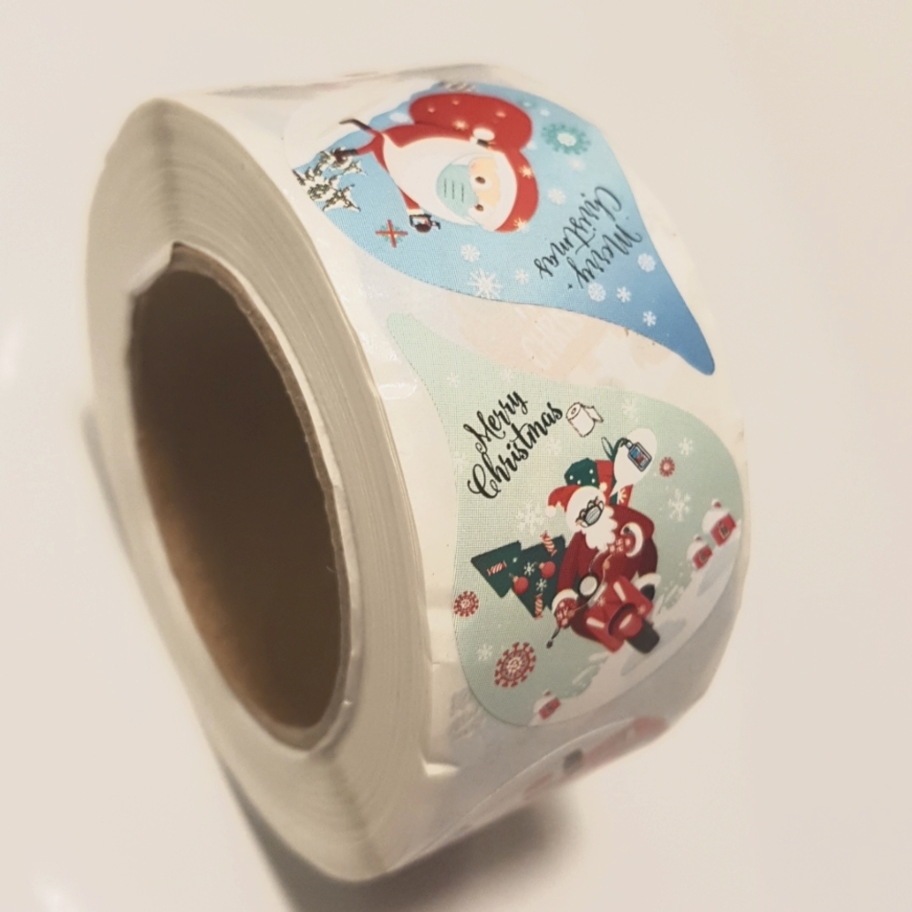 🎅🏼500 pcs Merry Christmas Stickers Santa Claus Stickers Thank You Stickers